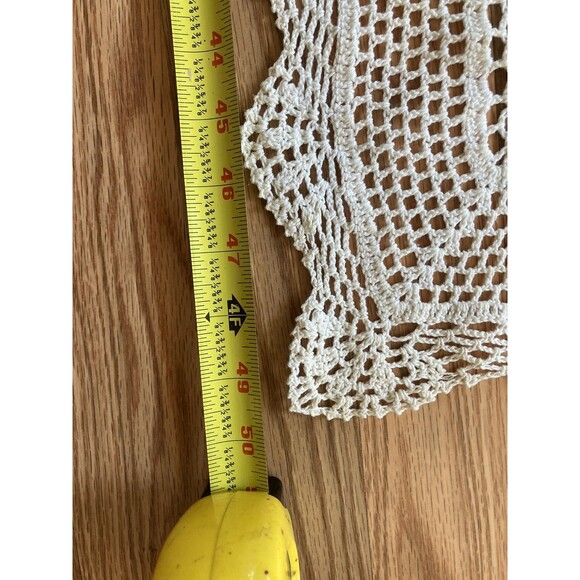 Vintage Embroidered Crocheted Table Runners And Matching Doily - Picture 3 of 8